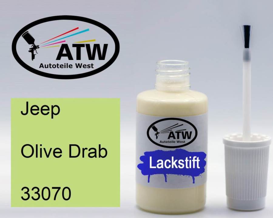 Jeep, Olive Drab, 33070: 20ml Lackstift, von ATW Autoteile West.